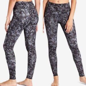 🦋 ATHLETA Chaturanga High Rise Black Cobra Leggings Medium